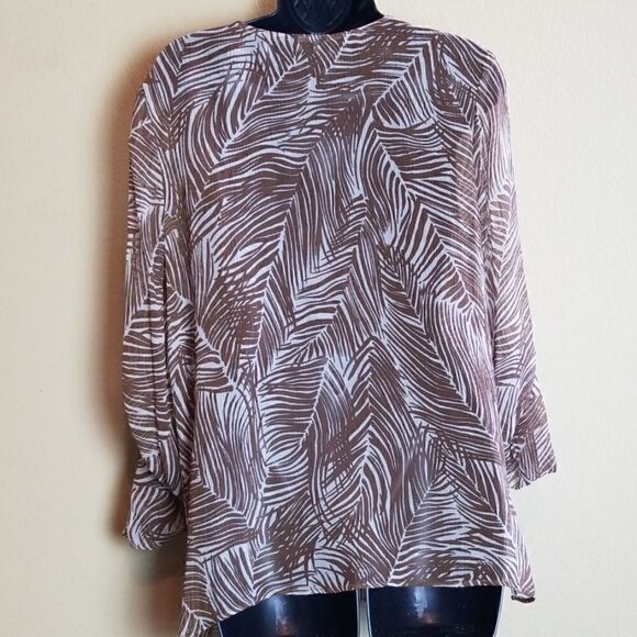 Talbots Sheer Long Sleeve Top - Picture 5 of 6